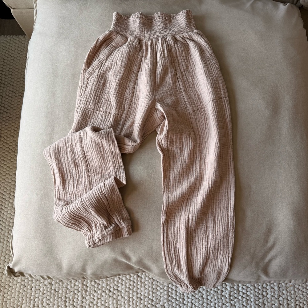 BB Dakota Women's Blush Textured Joggers